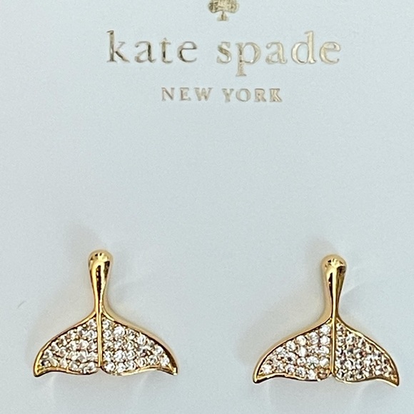Kate Spade Whale 🐳 Tail Earrings - Picture 3 of 9